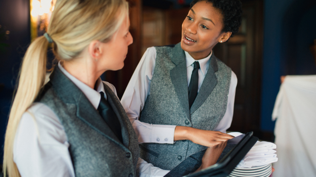 reception at a hotel