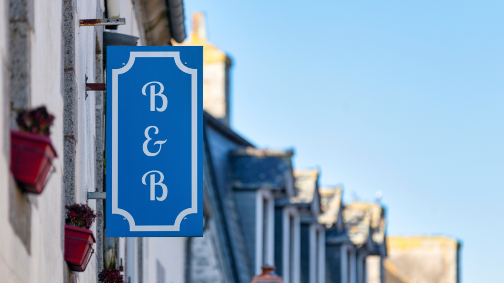 sign out side bed and breakfast