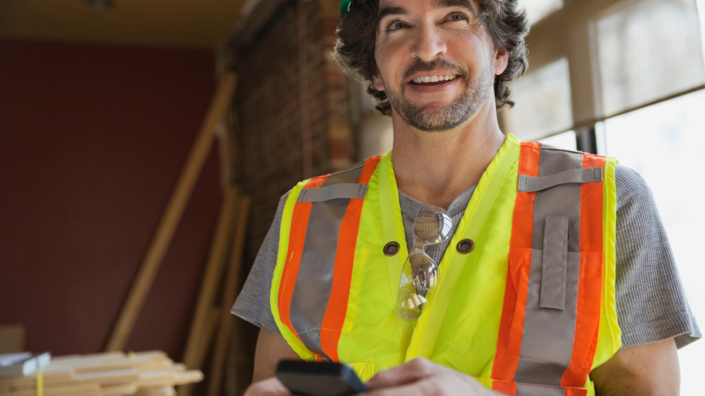 tradesman in a building site